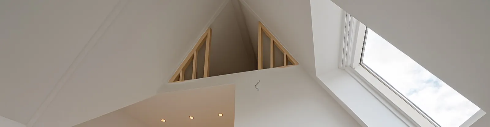 Vliering met extra opslagruimte onder de nok